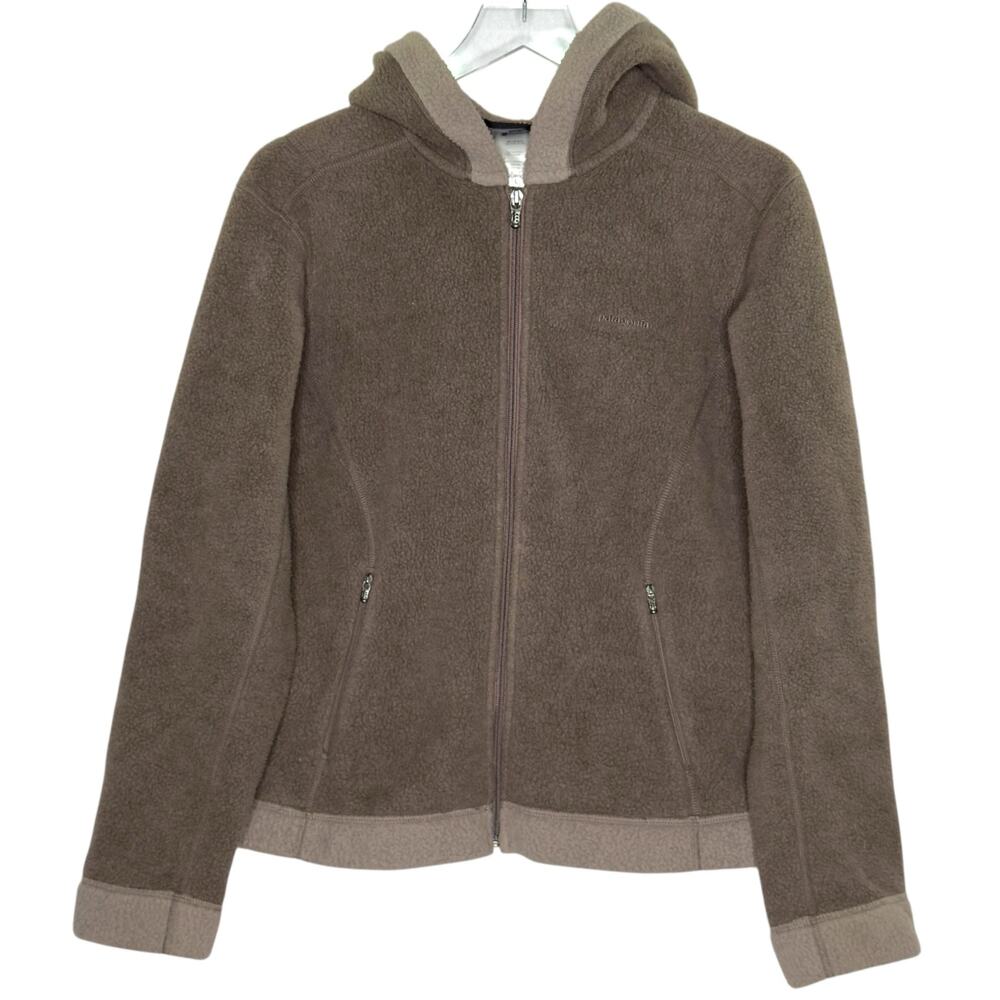 Patagonia L Womens Synchilla Arctic Jacket Hooded Gray Brown Gorpcore *flaw
